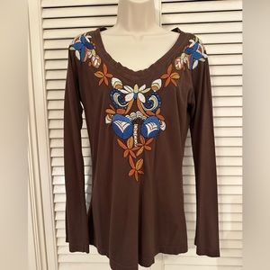 Johnny Was vintage fitted top size large